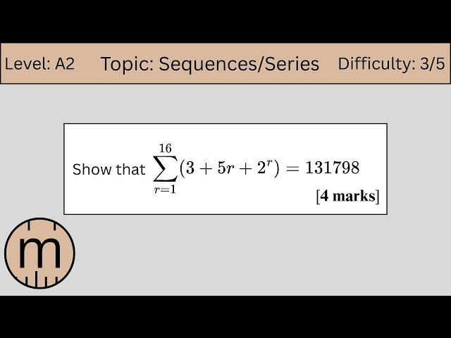 Sequences/Series/Sigma/Sum Show That [Edexcel]