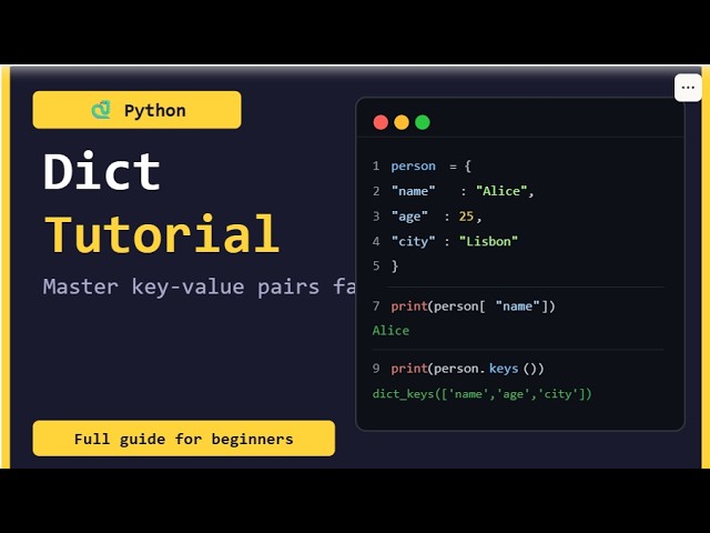Python Dictionary Data Type Tutorial  | Full Guide with Examples