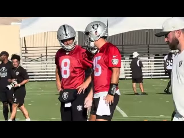 KIRK COUSINS & FERNANDO MENDOZA FIRST TRAINING CAMP PRACTICE