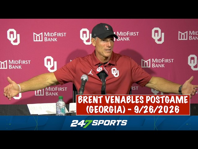 Oklahoma HC Brent Venables postgame (OU 13 Georgia 41) - 9/26/2026