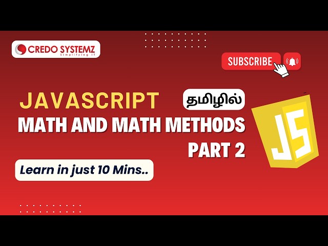 JavaScript for Beginners | Math & Math Methods | Part 2 #javascript #techtraining #tutorial #job