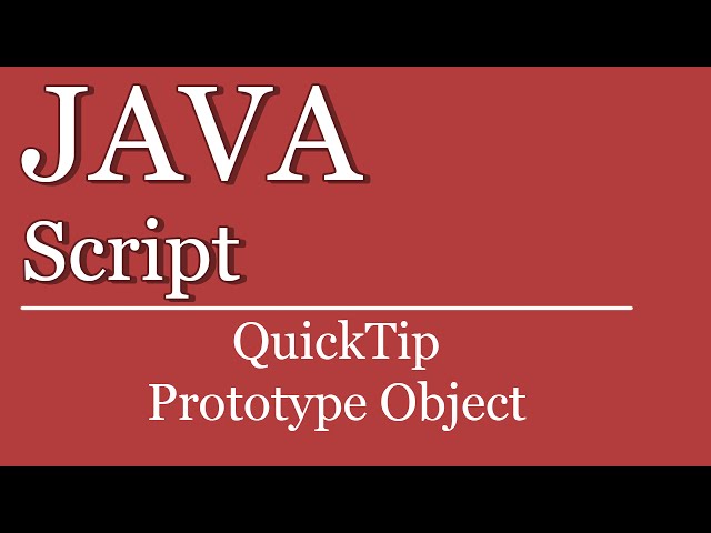QuickTip #151 - JavaScript Tutorial - Prototype Object | HTML | jQuery | Function