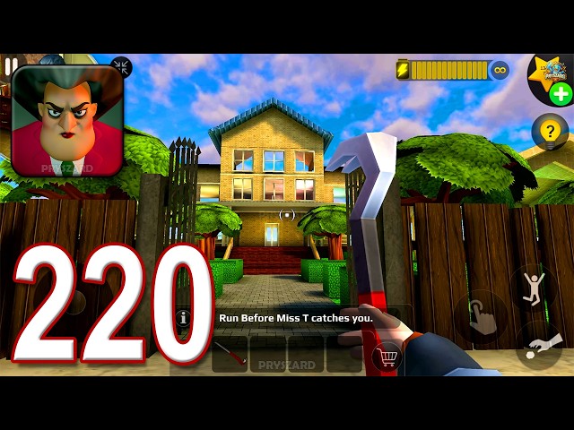 Scary Teacher 3D - Gameplay Walkthrough Part 220 - Chapter 5 Free Hints To Beat Miss T (iOS, Android