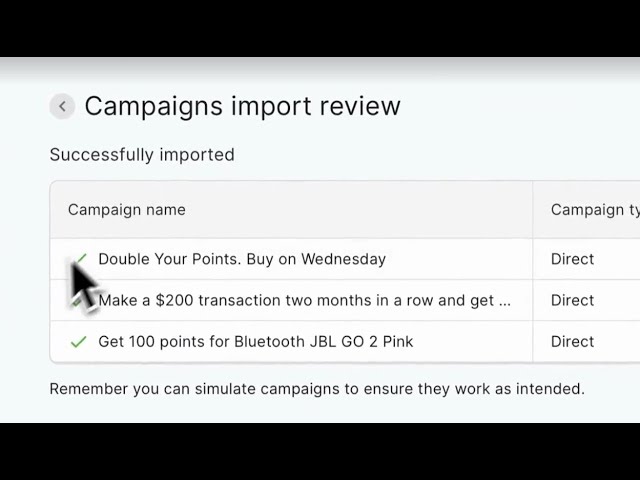 Create daily campaigns: loyalty campaigns that trigger automatically every day
