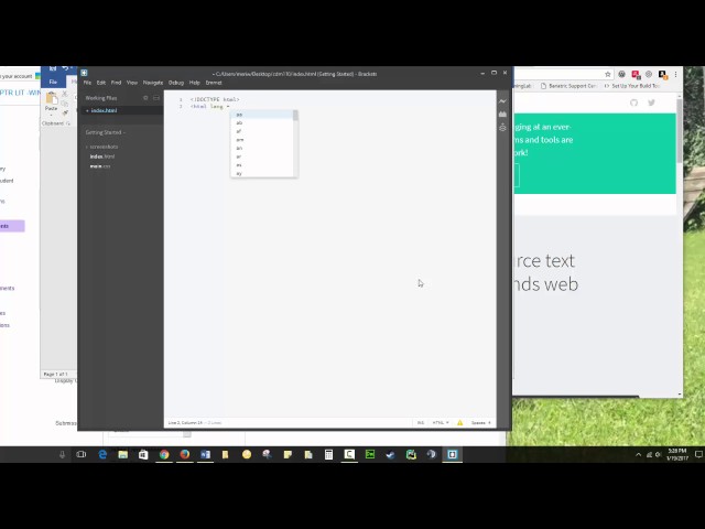 CDM 110 first program in Brackets