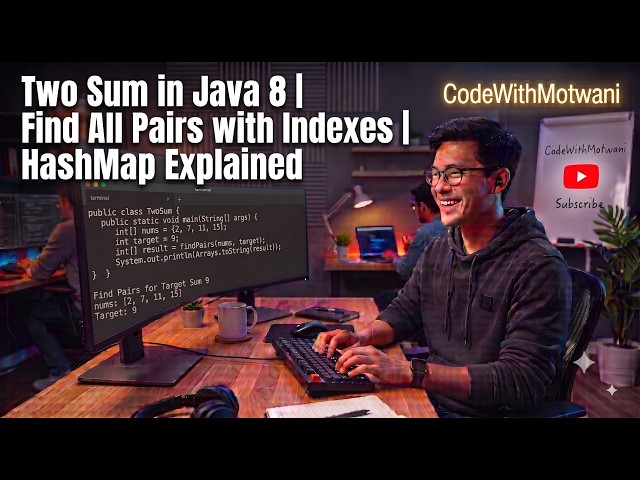 Two Sum in Java 8 | Find All Pairs with Indexes | HashMap Explained