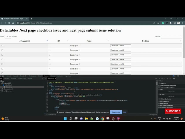 How Debug Javasacript Code in Jsp & HTML