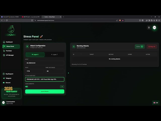 COSMIC VS SAMP SERVER | DDOS BEST C2/BOTNET/API 2025 | FREE STRESSER & IP BOOTER | FREE DDOS TOOLS
