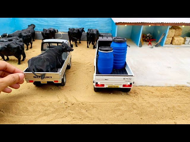 How I Built a Realistic Buffalo Dairy Farm Miniature Farm Diorama