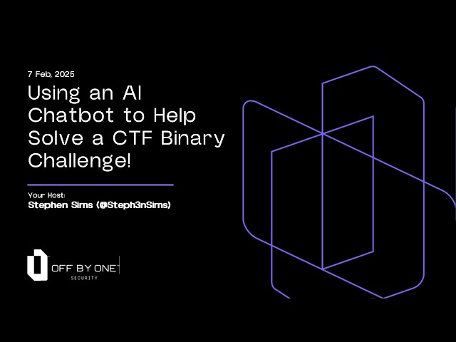 Using an AI Chatbot to Help Solve a CTF Binary Challenge!
