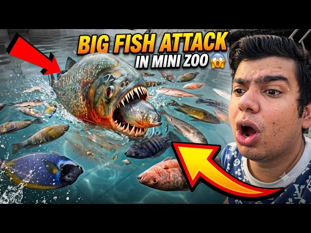 Big Fish Attack in Mini Zoo 😱 - Swimming Pool Ki Fishes Kha Gai 😰