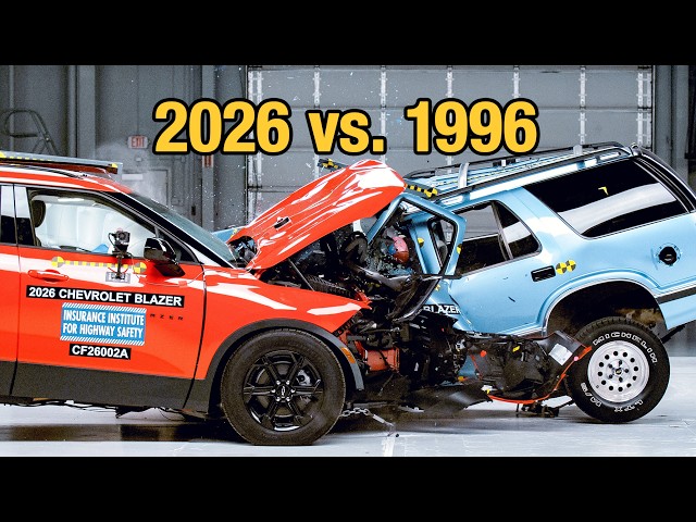 2026 vs. 1996 Chevrolet Blazer IIHS crash test