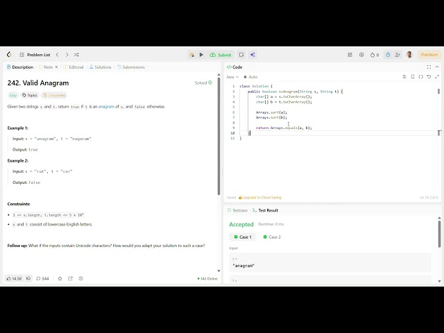 LeetCode 242: Valid Anagram, Simplest ever Easy Solution, DSA in 60 Seconds