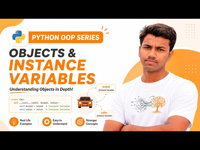 Python OOP Tutorial #4 | Instance Variables in Python Explained | Constructor Parameters|TAMIL