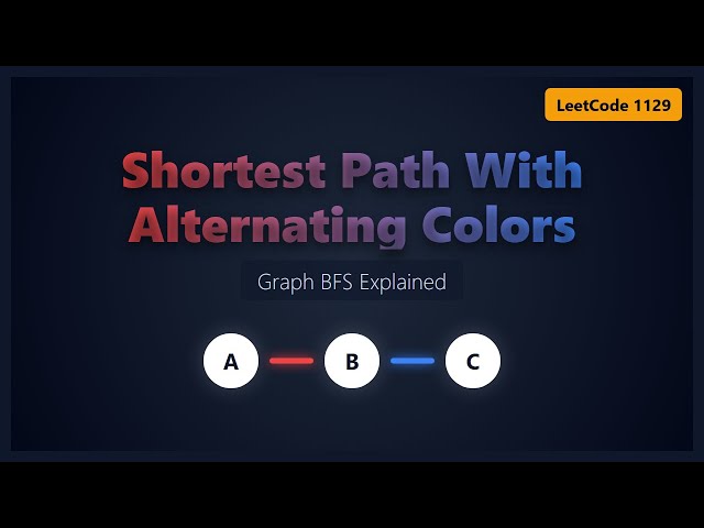 Shortest Path with Alternating Colors - LeetCode 1129 Explained