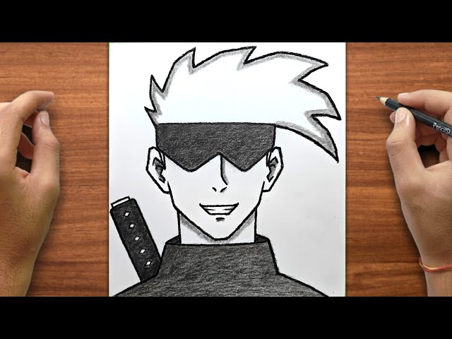 Easy Gojo Drawing | How to Draw Gojo Satoru | step by step | for Beginners