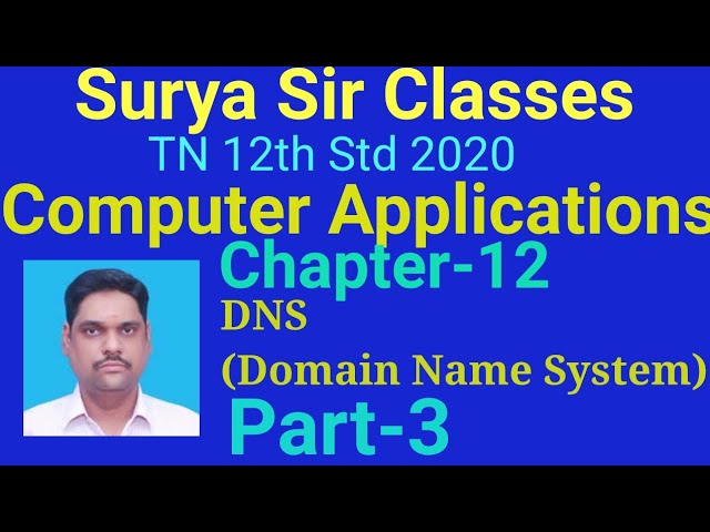 12th std Computer Applications - DNS part3