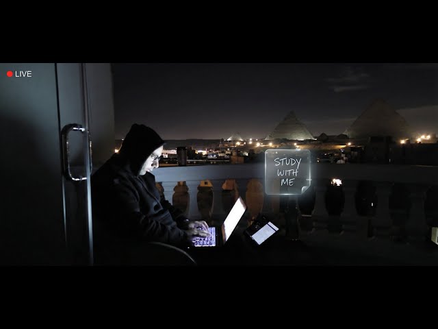 EVENING at the PYRAMIDS | Ultimate Study Session | Real Balcony View