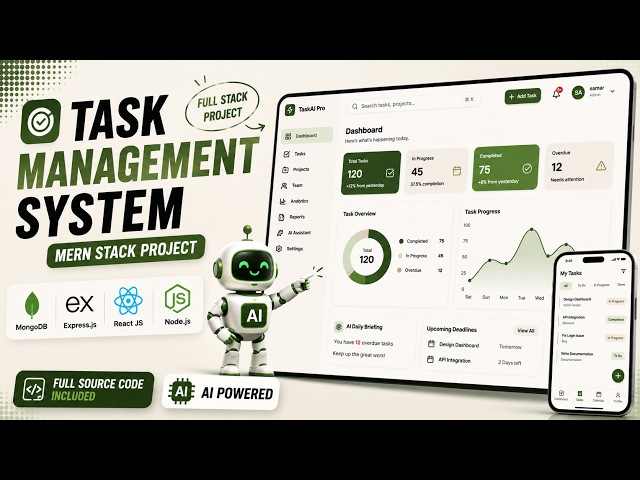 Task Management System Project in MERN Stack | React JS, Node.js, MongoDB, Express