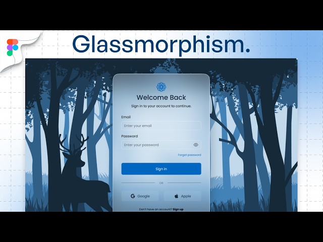 How to Design a Glassmorphism Login UI in Figma