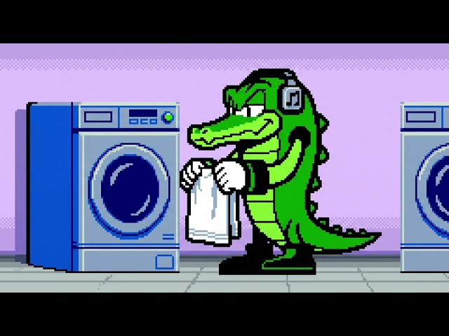 Vector music for getting chores done at the laundromat