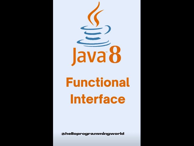 Java 8 | Functional Interface 04 #java8