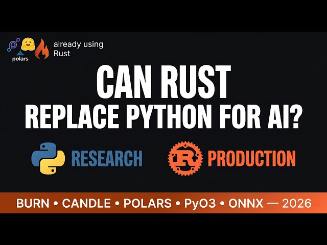 Rust for AI/ML in 2026 — Can It Replace Python? (Burn, Candle, Polars, PyO3)