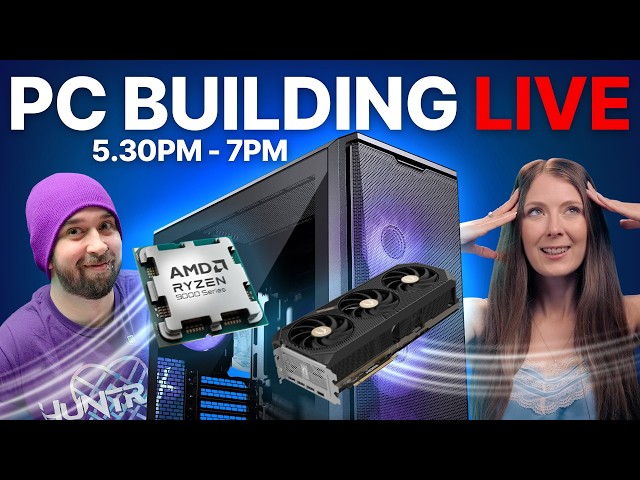 PC Building LIVE | Ryzen 7 9800X3D | RX 9070 XT | White Components