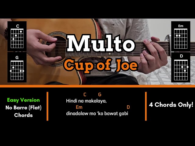 Multo - Cup of Joe | EASY! Guitar Tutorial (CHORDS, STRUMMING PATTERN & LYRICS)