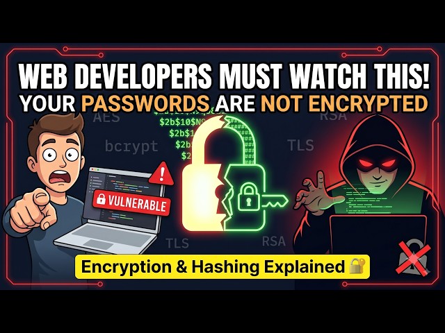 Data Encryption Explained | Symmetric vs Asymmetric, HTTPS, TLS Handshake & Bcrypt | Coders' Blaze