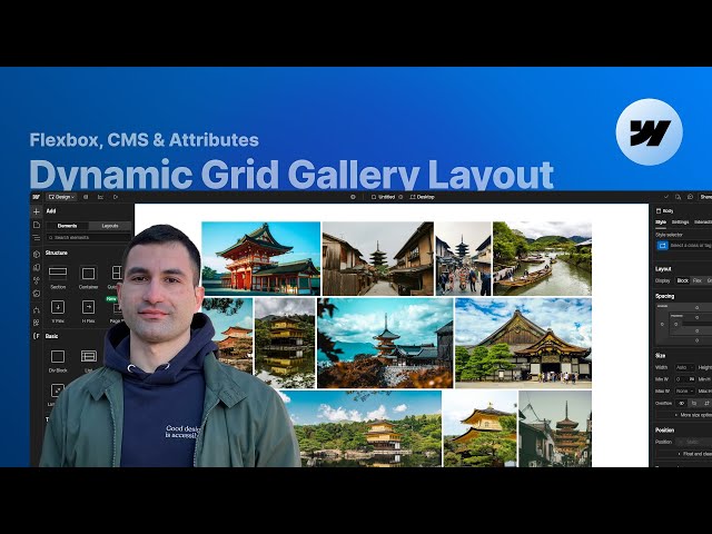 Dynamic Grid Gallery in Webflow: A Creative Layout for Images (No Code Tutorial, Attributes-Only)