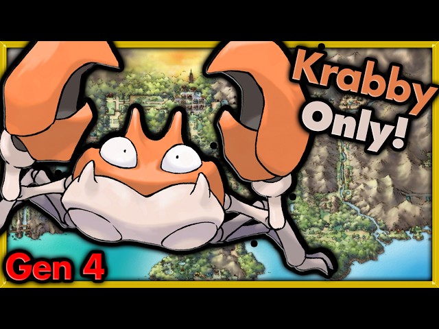 Can I Beat Pokemon Heart Gold with ONLY Krabby? 🔴 Pokemon Challenges