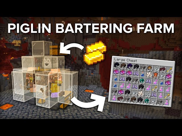 Infinite OP Loot! Easiest Piglin Bartering Farm 1.21