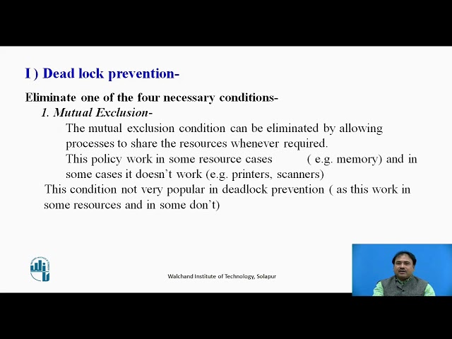Deadlock handling in OS