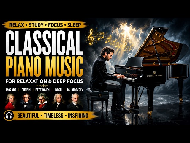 Timeless Classical Piano 🎹 Mozart, Bach, Chopin & Beethoven | Relaxing Music for Study & Focus