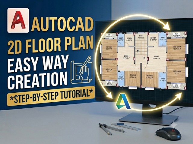 Making a Simple Floor Plan in AutoCAD | Step-by-Step 2D House Plan Tutorial for Beginners