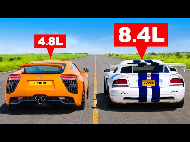 Does Size Matter? Lexus LFA v Dodge Viper: DRAG RACE