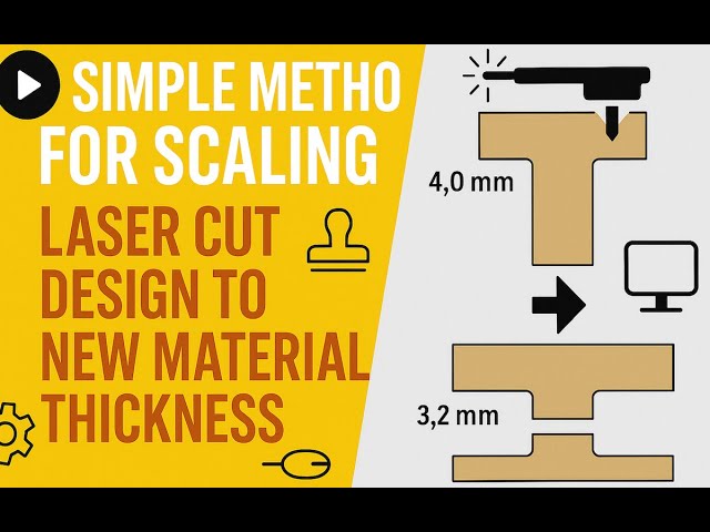 Scale Laser Cut Designs to Any Material Thickness – Simple Trick!