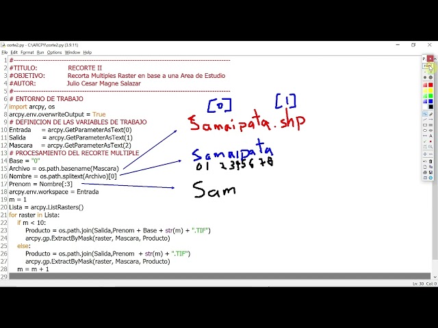 Aprendamos Programacion de Python & ArcGIS Pro - Control de Múltiples Cortes de datos Ráster - ArcPy