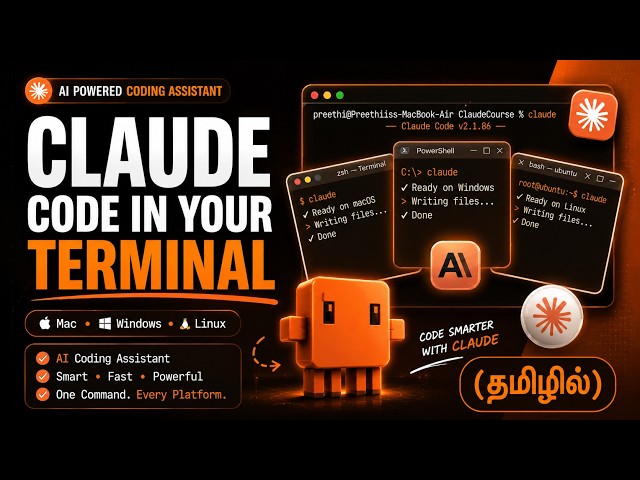 Claude Code in Your Terminal in Just 2 Minutes! | In Tamil | Claude Code Tamil Tutorial #3