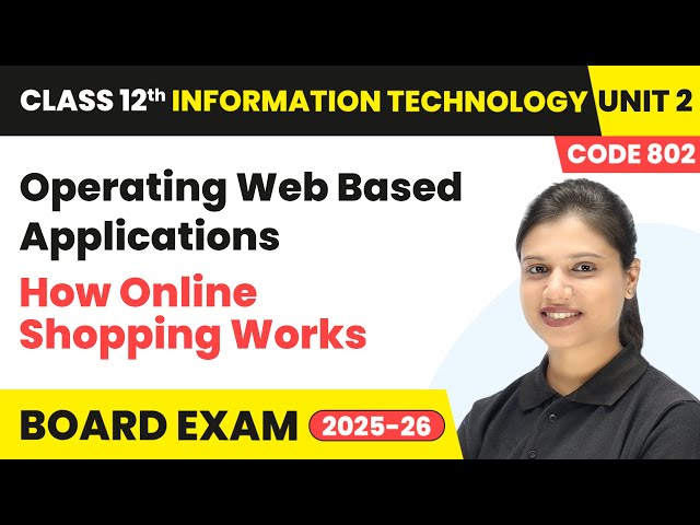 How Online Shopping Works - Operating Web Based Applications | Unit 2 Class 12 IT Code 802 Part B