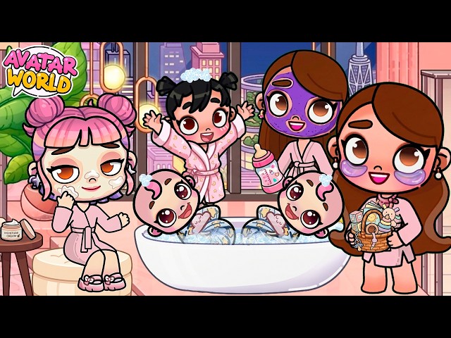 Lumi's Night Routine with Her Twins 🌙✨ in Avatar World