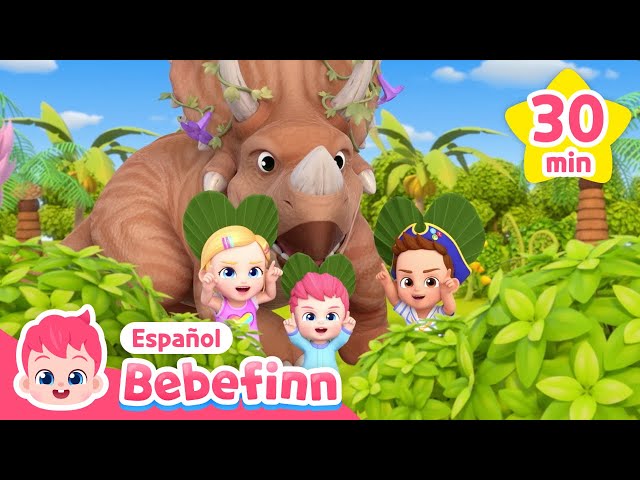 T-Rex, Velociraptor y Más Dinosaurios🦖🦕 | Canciones Infantiles | Bebefinn en español