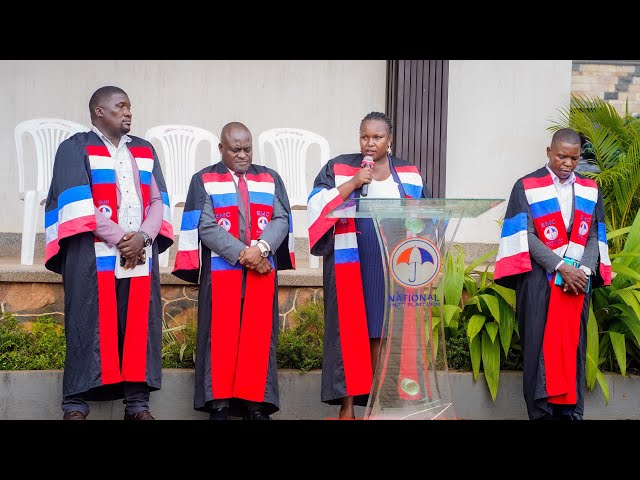 Our EMC Chairperson unveils our flag bearer for Kalangala District By Election