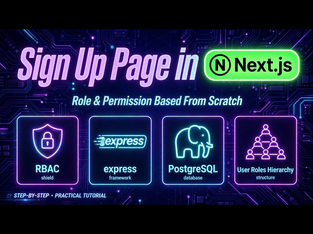 Sign up page | Roles and Permission in Next JS & Node JS | part2