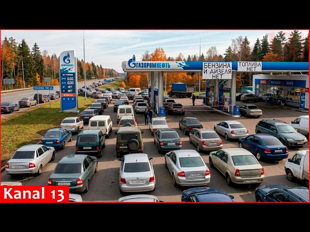 Russians are abandoning their cars at gas stations; gas stations are out of gasoline and diesel fuel