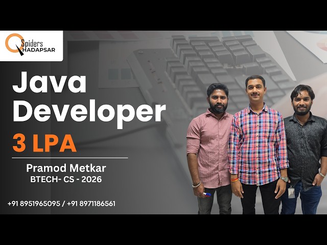 3 LPA Placement Success! Pramod Metkar | Java Developer | QSpiders Hadapsar