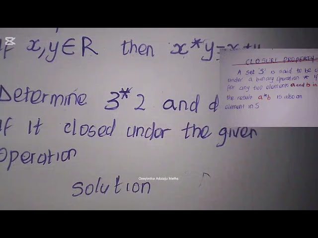 Continuation of Binary Operations Class (Closure Property)