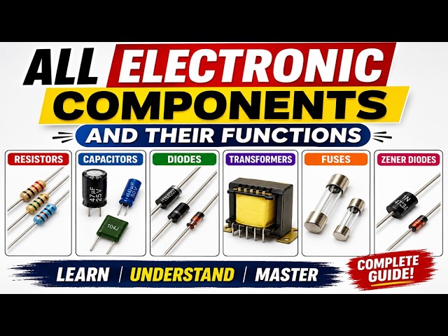 All Electronic Components Names, Functions, Testing, Pictures and Symbols 2026