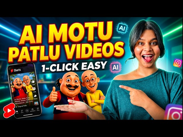 How to Make Viral Motu Patlu AI Videos | How to Make Motu Patlu Village & Railway Station Videos